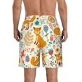 thumbnail image 3 of Kdxio Whimsical Fox Floral Garden Pattern Mens Casual Shorts - Drawstring Summer Beach Sports Shorts for Men, 3 of 5