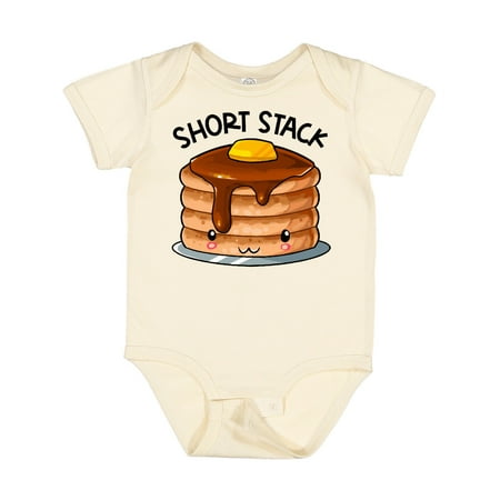 

Inktastic Short Stack Cute Pancake Breakfast Gift Baby Boy or Baby Girl Bodysuit