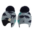 thumbnail image 5 of Conjunto de gorro de punto y bufanda para otoño e invierno con diseño de dinosaurio y jacquard para hombre y mujer, 5 of 5