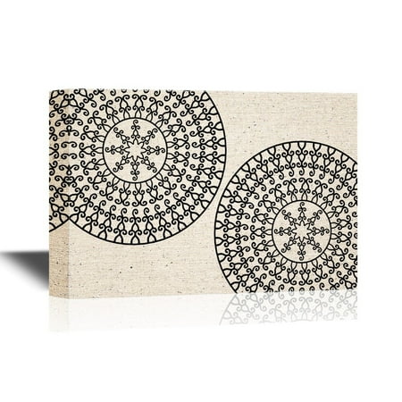 Artworks Home Pattern - wall26 Canvas Wall Art - Floral Pattern Artwork - Gallery Wrap Modern Home Decor | Ready to Hang - 32x48 inches