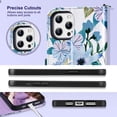thumbnail image 2 of ULAK Case for iPhone 15 Pro Max Wallet, Kickstand Folio Flip Leather Phone Case with Cards Holder for Apple iPhone 15 Pro Max for Women Girls,Blue Flower, 2 of 9