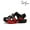 BLACK RED, variant on Kids Sports Closed Toe Sandals Breathable Boys Girls Non Slip Beach Water Shoes School Fashion(Size Toddler 8.5-Big Kids 6)