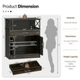 thumbnail image 5 of Walsunny Coffee Bar Cabinet with Hutch Small Places Sideboards Buffets Table 31.5" with Drawer Adjustable Shelf Farmhouse Wooden Storage Cabinet for Kitchen Dining Room Entryway Brown, 5 of 10