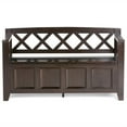 thumbnail image 5 of Simpli Home Amherst Solid Wood Entryway Lift-Top Storage Bench in Hickory Brown, 5 of 10