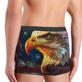 thumbnail image 3 of KLL Geometric American Bald Eagle Men's Cotton Boxer Briefs Underwear-Small, 3 of 8