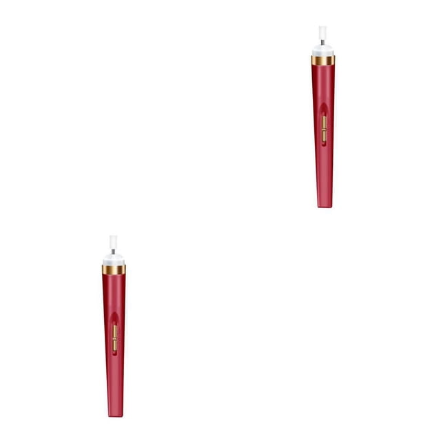 Vogacara Taladro eléctrico para uñas, portátil, recargable, ajustable, alimentado por batería, 3,7 V, 1W, molinillo para manicura y Rojo 2piezas