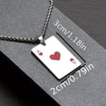 thumbnail image 3 of Hip-hop Ace Poker Playing Card Spades Pendant Chain Necklace,Black, 3 of 10