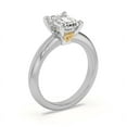 thumbnail image 2 of Meryn Jewel 1.67 Ct Radiant Cut Lab Created Diamond Wedding Engagement Ring - 14K White Gold Plated Anniversary Ring - Women's Jewelry - Celebrate Your Love Story - Two Tone Ring - As Per Image, 2 of 6