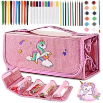 Faburo 43-Piece Kit Scented Markets Set,Unicorn Themed Art & Craft Drawing Kit, Unicorn Painting Christmas Toys for Girls Boys 4-8