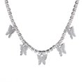 thumbnail image 4 of Gargantilla de mariposa de cristal TANGJMXG con colgante de diamantes de imitación 2 piezas, 4 of 5