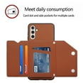 thumbnail image 5 of Jiahe Cover for Samsung Galaxy A13 5G Wallet Case with Card Holder, Shockproof Premium PU Leather Double Magnetic Buttons Folio Flip Kickstand Protective Case,Brown, 5 of 8