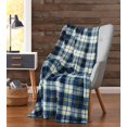 thumbnail image 6 of Teal Plaid Farmhouse Throw Blanket: Soft Blue Cream Brown Plaid Design Accent for Sofa Couch Chair Bed Dorm, 6 of 6