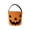 Orange, variant on Virelaxpo Halloween Pumpkin Ghost Pattern Candy Basket 7.9x7.1 Inch Roomy Cylindrical Upright Handle Tote Reinforced Stitching for Candy Collecting Home Party Storage