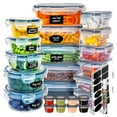 thumbnail image 1 of 24 Pack Food Storage Containers with Lids,1.2oz-33.8oz Meal Prep Container,Plastic Leak-Proof BPA Free Lunch Containers,Leftovers Fruit Container for Refrigerator,Microwave and Dishwasher Safe, 1 of 8