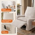 thumbnail image 4 of GASEE Baby Upholstered Glider Recliner Rocking Chair 360° Swivel for Nursery and Living Room – Corduroy Beige, 4 of 10