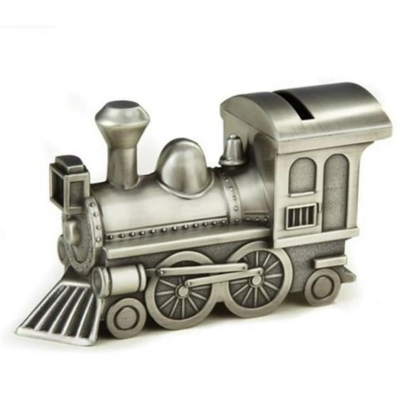 Leeber 88541 Elegance Pewter Plated Train Bank, 3.25 x 2.25 x 6 in.