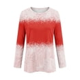 thumbnail image 6 of Yourumao Womens Christmas Shirts Long Sleeve Graphic Tees Crewneck Loose Casual Xmas Plus Size Tops, 6 of 8