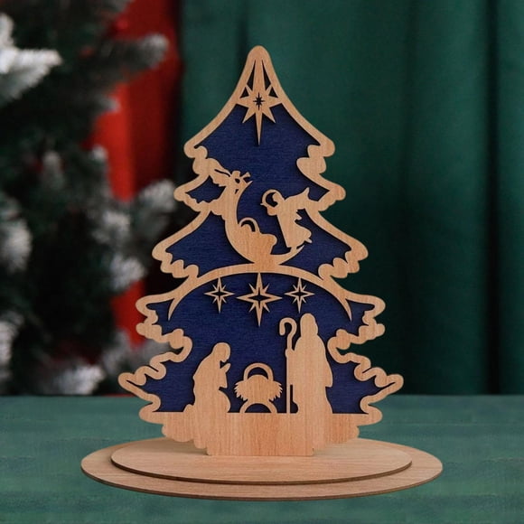 Cartel de Mesa Navideño Ornamental Letrero Rústico de Madera para Decorar La Mesa Centro de Mesa para Fiestas Y Salón Adecuado para Regalo Decoración Estilo C