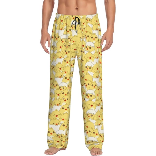 Balery Baby Chicks Pantalones de pijama para hombre, pijama ultraligero, pantalón de descanso-Medium