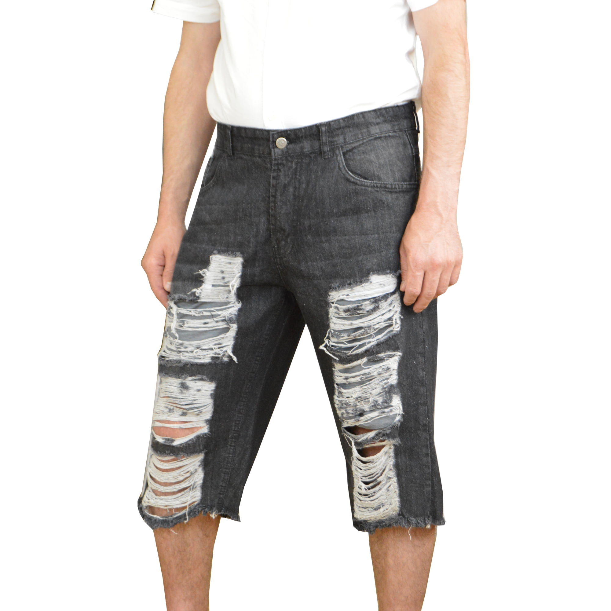 grey mens ripped jeans