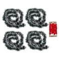 thumbnail image 4 of ROMANSENTIAL 4Pcs Christmas Decorative Bowknot Strips Garland for Home Users Red PET 180x1.8in, 4 of 8