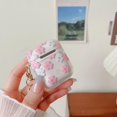 thumbnail image 5 of Compatible with AirPods 1/2 Clear Case,Cute Cartoon Flower Pattern Design with Floral Keychain, Soft TPU Protective Shockproof Case for AirPod 1&2 for Girls Women-Pink, 5 of 6
