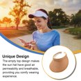thumbnail image 4 of Sonducket Sombreros para el sol Protección Clip-On Gorras Visera de lino Ajustable Grandes aleros Parte vacía Color sólido Regalo deportivo Sombreros caqui Sonducket AP010232-07, 4 of 6