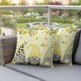 thumbnail image 3 of Yellow Lemon Gnome Outdoor Pillow Covers Pack of 2 Summer Fruit Pink Flower Plant Waterproof Throw Pillow Covers Decorative Cushion Cases for Patio Garden Tent Balcony Couch 18x18 inch, 3 of 9