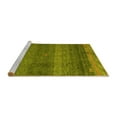 thumbnail image 2 of Ahgly Company Machine Washable Indoor Square Abstract Yellow Modern Area Rugs, 5' Square, 2 of 4
