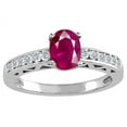 thumbnail image 2 of Tommaso Design� Genuine Ruby and Diamond Solitaire Engagement Ring, 2 of 9