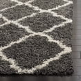 thumbnail image 7 of SAFAVIEH Daley Geometric Plush Shag Area Rug, Dark Grey/Ivory, 3' x 5', 7 of 7