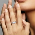 thumbnail image 4 of U7 Birthstone Heart Ring for Women Teen Gilrs 925 Sterling Silver Band Rings April Diamond Crystal Gemstone Ring Jewelry Birthday Gift for Daughter Wife, 4 of 9