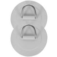 thumbnail image 1 of Shisuyan 2 Pcs 6CM Stainless Steel D-ring Patch Handle Sticker Inflatable Boat Sticker Canoe Accessories Stainless Steel Handle Ring Patch Adhesive Sticker (White), 1 of 8