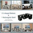 thumbnail image 6 of Topbuy Sturdy Television Stand, Wood Black, 26.50 x 12.00 x 17.00", 49 lbs, 6 of 10