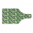 thumbnail image 1 of Artichoke Cutting Board, Vivid Colored Artichokes Cooking Food Eating Groceries Vegan Options, Tempered Glass Cutting and Serving Board, Wine Bottle Shape, Yellow and Fern Green, by Ambesonne, 1 of 1