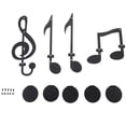thumbnail image 1 of 4pcs Musical Note Style Wall Candle Holders Metal Wall Sconce Candle Holder, 1 of 8