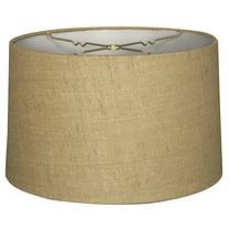 Royal Designs 10" Shallow Drum Hardback Lamp Shade Burlap