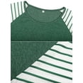 thumbnail image 6 of Womens Plus Size Tops Short Sleeve T Shirts Striped Raglan Tee Shirts Causal Summer Tunics Blouses, 6 of 7