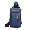 thumbnail image 1 of Men's Multi-functional Anti-Theft Nylon Chest Bag with USB Charging Port - Convertible as Single Shoulder, Crossbody, Double Shoulder or Handbag, Adjustable Strap, 18x30x10cm, 0.34kg, Multiple Colors, 1 of 6