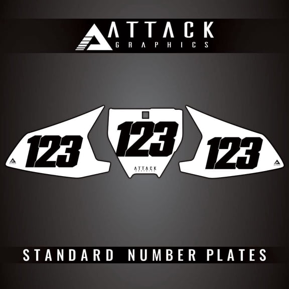 Attack Graphics Number Plate Backgrounds for Husqvarna TC 50 2017