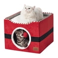 thumbnail image 1 of Cama para gatos Bedsure para gatos de interior con bola esponjosa roja, 1 of 7