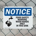 thumbnail image 5 of (2 Pack) Food Safety Warning Wash Hands OSHA Notice Sign 14 Inch X 10 Inch Indoor / Outdoor Rust-Free Aluminum Metal Signs for Workplace, Workshop, and Construction Site, Made in the, 5 of 8