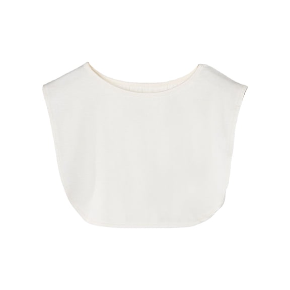 Women's Solid Color Detachable Collar, Cotton Crew Neck False Collar for Layering, Basic Undershirt Liner for Sweaters and Dresses, Fashion Top Accessory - Beige