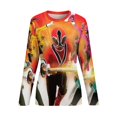 thumbnail image 6 of Power Rangers Women’s Pajama Top 3D Digital Print Sleepwear Trendy Crewneck Pullovers Long Sleeve Shirts L, 6 of 8