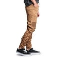 thumbnail image 4 of Victorious Men's Scrunch Stacked Biker Twill Jogger Pants JG882 - Wheat - 5X-Large, 4 of 6