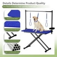 thumbnail image 4 of Large 47 Inch Black Dog Grooming Table With Adjustable Height, Foldable Design, X-Lift Mechanism, Tool Organizer for Pet Grooming, 4 of 12