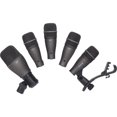 thumbnail image 2 of Samson DK705 5-Piece Drum Microphone Kit + Samson MB1 Mini Boom Stand + 5x Mic Cable, 20 ft. XLR Bulk + Op/Tech Strapeez, Black + Photo4Less Cleaning Cloth + Valued Accessory Bundle, 2 of 9