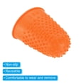 thumbnail image 4 of Protecciones de dedo de goma Uxcell, cubiertas de silicona para el pulgar, almohadillas de guardia, agarres, naranja, tamaño XL, paquete de 10, 4 of 5
