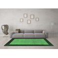 thumbnail image 3 of Ahgly Company Machine Washable Indoor Rectangle Abstract Emerald Green Contemporary Area Rugs, 6' x 9', 3 of 4