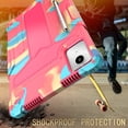 thumbnail image 5 of SaniMore Case for Lenovo Tab M11, Shockproof Silicone Backplane Rugged PCRotating Stand Pen Holder Anti-drop Heavy Duty Protective Cover for Lenovo Tab M11, Colorful+Rose, 5 of 5